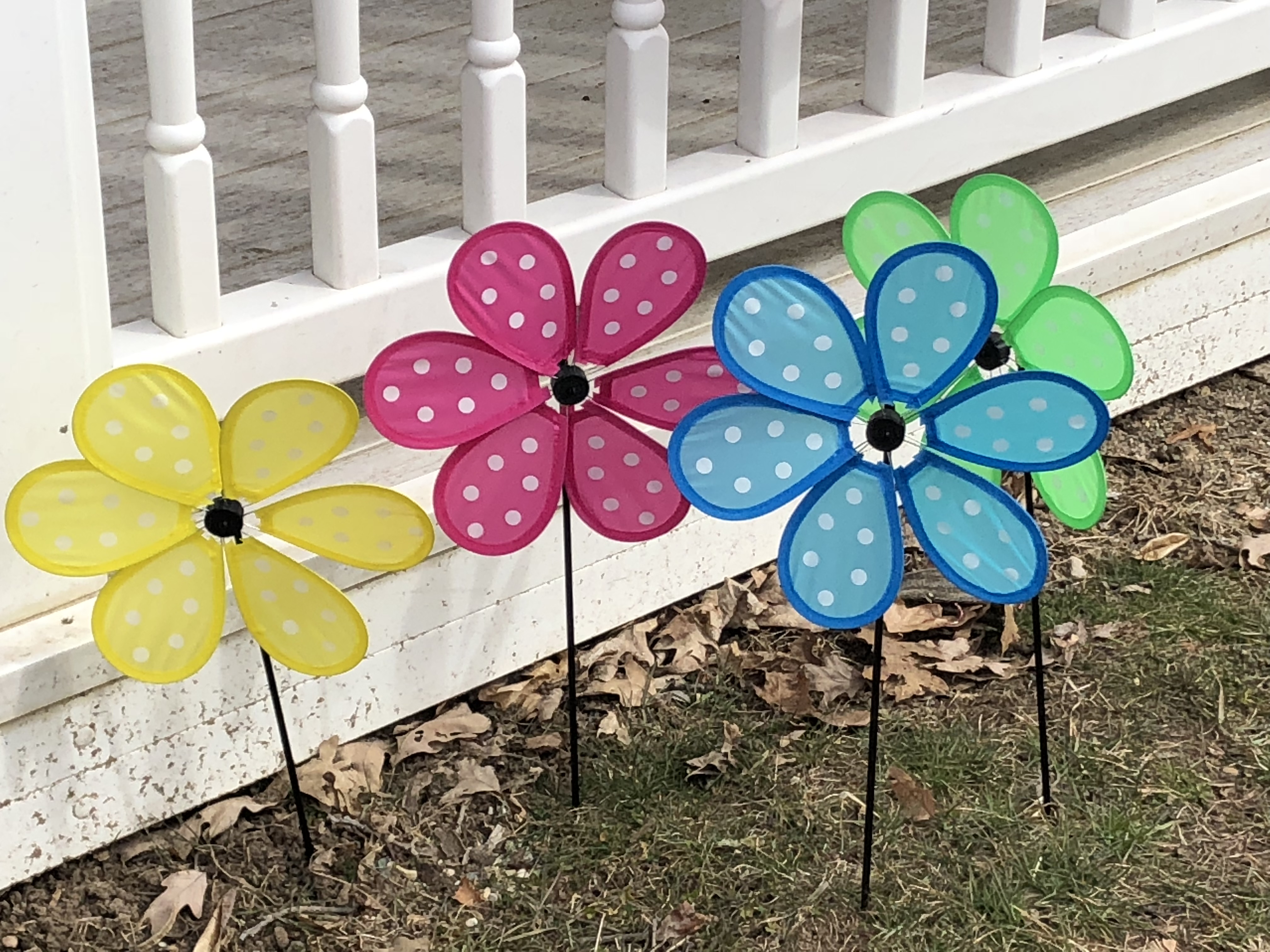 pastel colored wind fans