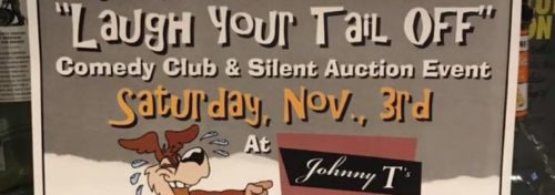 poster advertising comedy club at johnny t's next door in hillsdale mi on saturday november 3, 2018